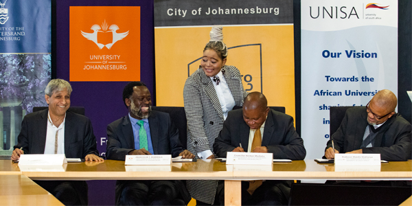 The Vice-Chancellors of the top three universities and the Mayor of the City of Johannesburg commit to powering the economic hub of South Africa The Vice-Chancellors of the top three universities and the Mayor of the City of Johannesburg commit to powering the economic hub of South Africa